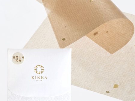 KINKA Oil Blotting Paper (50 sheets with gold leaf) Online Hot Sale