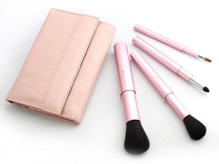 Mizuho KP-SET-P Portable 4-Piece Brush set Pink, KP Series For Discount