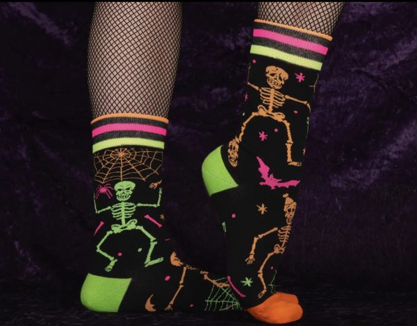 Rave Skeletons Crew Socks Sale