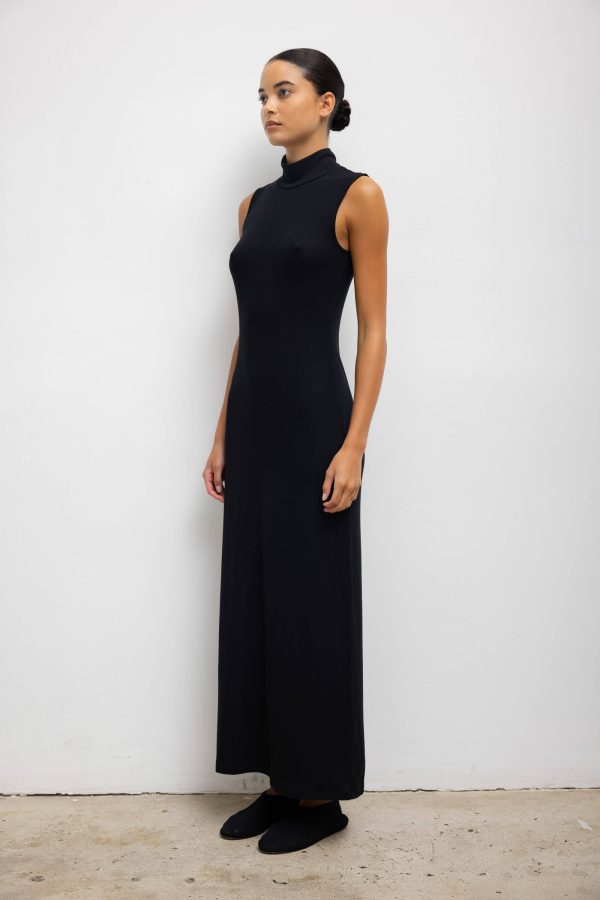 Lauren Sleeveless Turtleneck Maxi Dress For Cheap