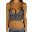 Charcoal Grey Lace Bralette Camisole Online now