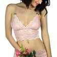 Pink Lace Bralette Cami Pink Posies Straps Sale