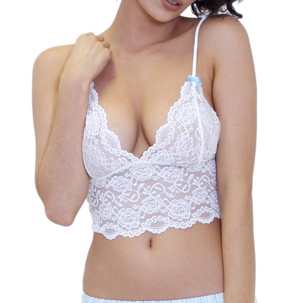 White Lace Bralette Camisole Hot on Sale