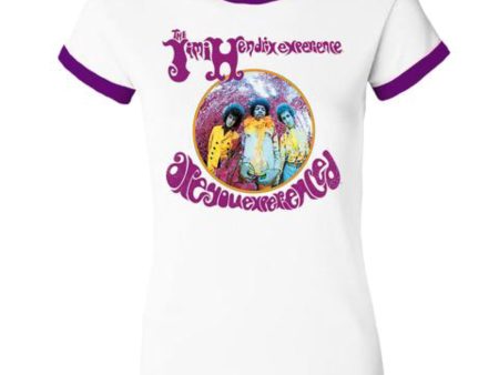 Jimi Hendrix Aye Ladies Ringer T-Shirt For Cheap