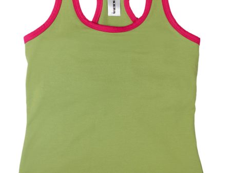 Sage Racerback Tank Top Fuchsia Trim Supply