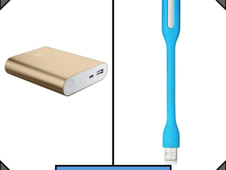 Combo of 1 Mi 10400 Mah Power Bank   1 Usb Led lamp Online Hot Sale