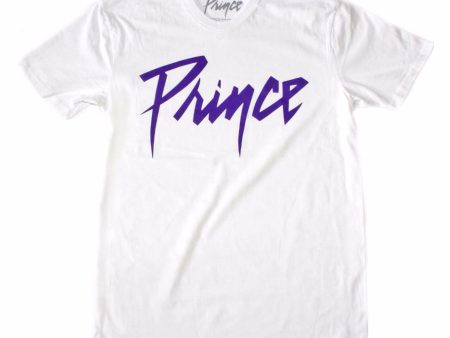 Prince Purple Logo White T-Shirt Sale