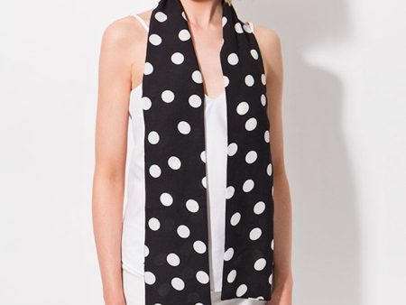 Pia Rossini Calinda Scarf Blk White Fashion