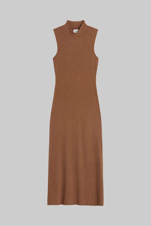 Lauren Sleeveless Turtleneck Maxi Dress Sale