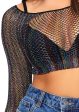 Rainbow Lurex Glitter Crop Top Hot on Sale