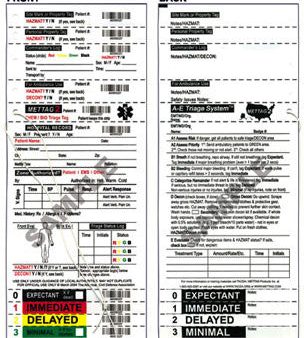 Chem Bio Hazmat Triage Tags For Sale