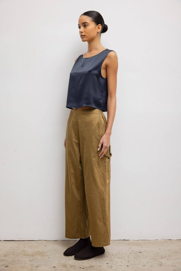 Barb Crop Sleeveless Crew Online