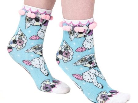 Irregular Choice Lamb Print Socks For Discount