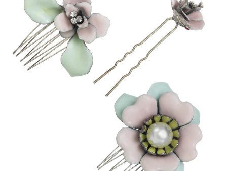 In Stock- Matte Enameled Floral Combo Set Discount