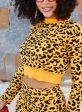 Crop Top With Skirt Leopard Print Set Discount