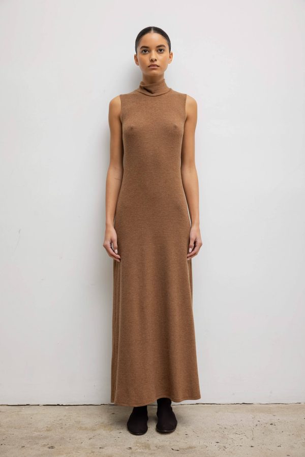 Lauren Sleeveless Turtleneck Maxi Dress Sale