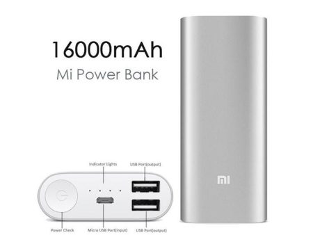 Mi Xiaomi 16000mAh Power Bank - Silver Hot on Sale