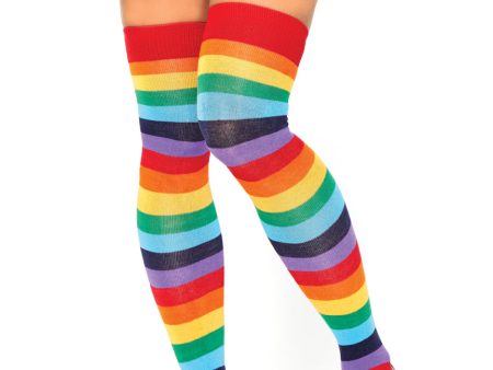 Thigh High Rainbow Socks Sale