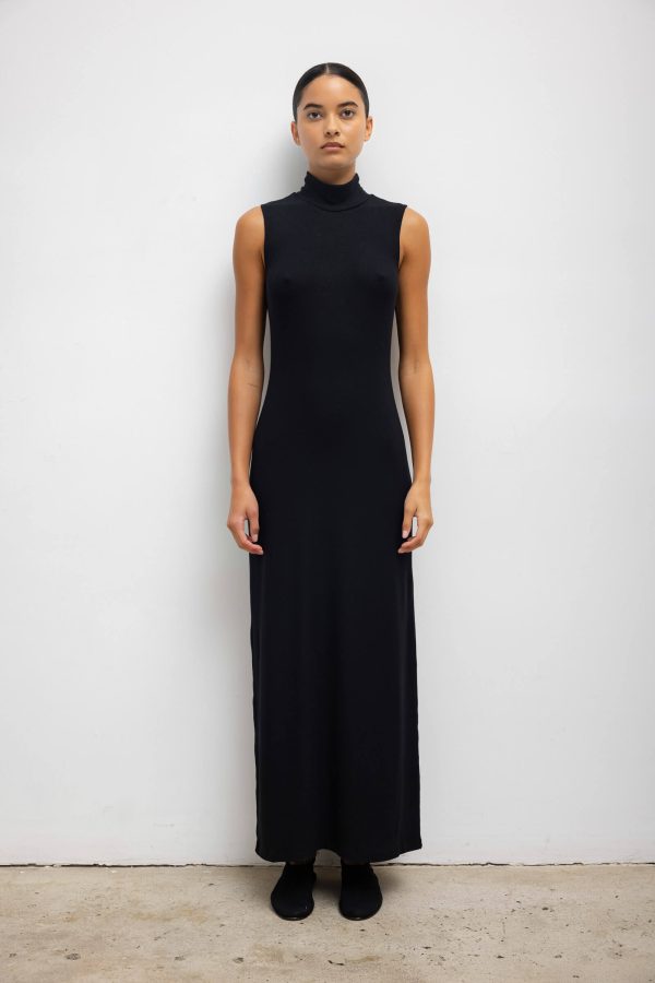 Lauren Sleeveless Turtleneck Maxi Dress For Cheap