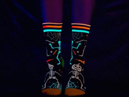 Rave Skeletons Crew Socks Sale