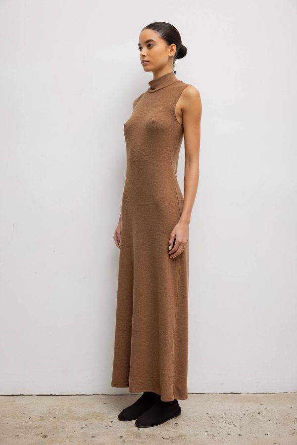 Lauren Sleeveless Turtleneck Maxi Dress Sale