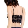 Black Lace Bralette Cami Black Chiffon Straps Sale