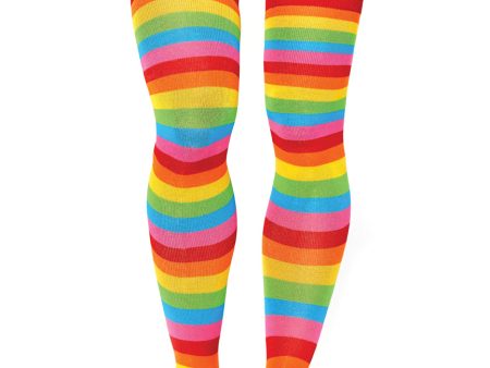 Thigh High Big Rainbow Socks For Sale