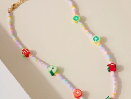 Multi Fruits Beaded Necklace Online Sale