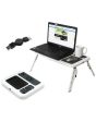 Laptop Folding E-Table with 2 Cooling Fans Mouse Pad Online Sale